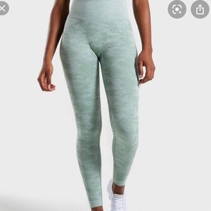 Green camo leggings